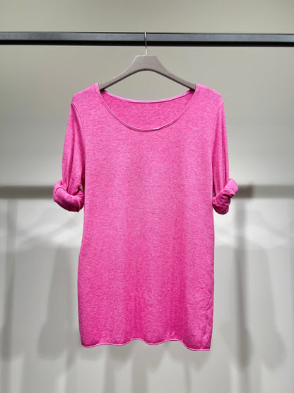 T-Shirt Manche Longue Col Rond 30% Laine 30% Angora