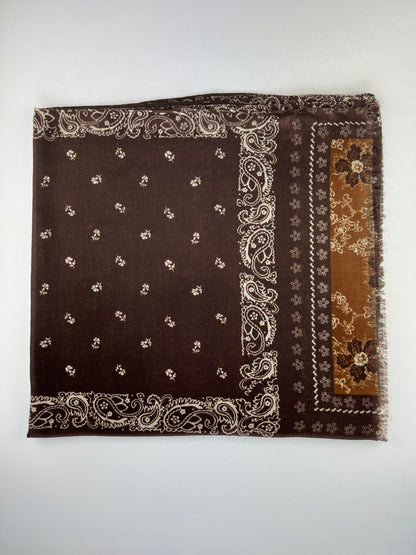 Foulard Rectangulaire Motif Cachemire Floral 100% Viscose