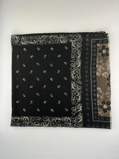Foulard Rectangulaire Motif Cachemire Floral 100% Viscose