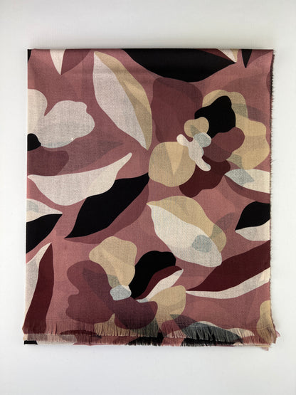 Foulard Rectangulaire Motif Floral 100% Viscose