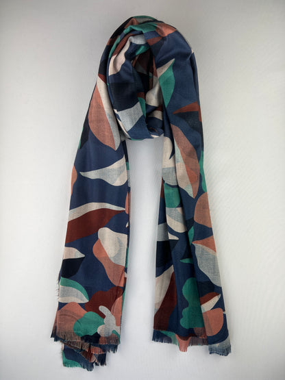 Foulard Rectangulaire Motif Floral 100% Viscose