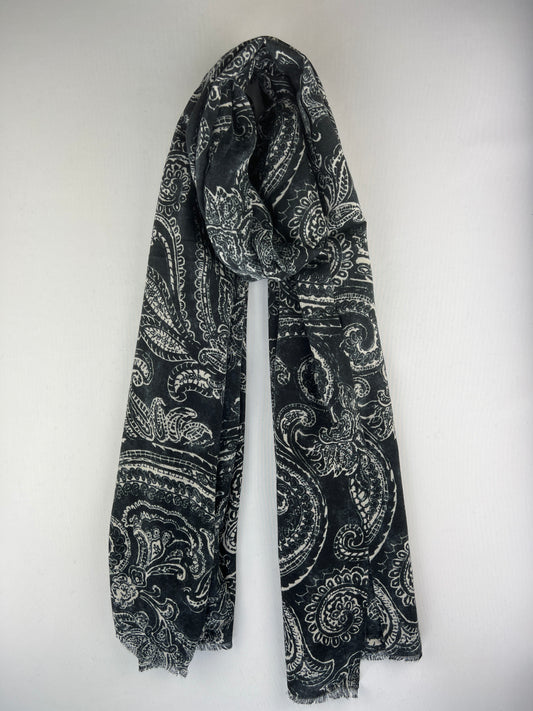 Foulard Rectangulaire Motif Cachemire 100% Viscose