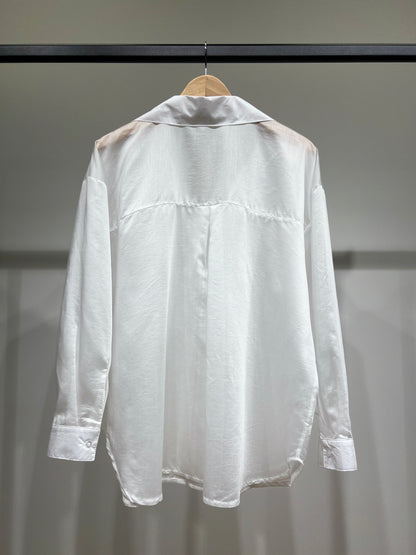 Chemise Légère Simple Confortable Large Satiné 90% Tencel