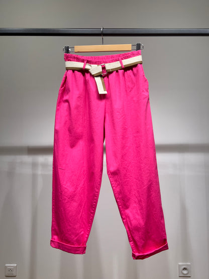 Pantalon Chino Large Coupe Ballon Taille Élastique Ceinture