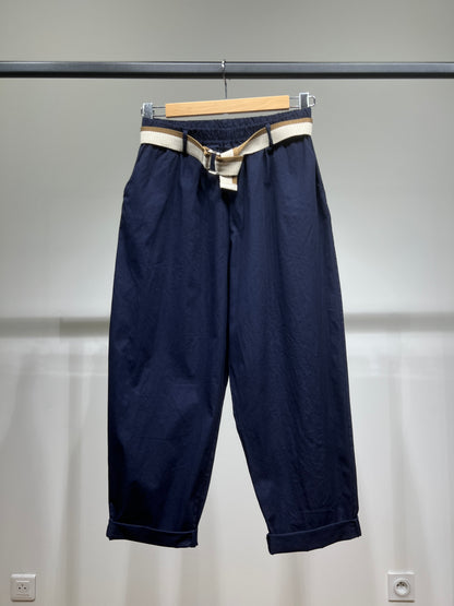 Pantalon Chino Large Coupe Ballon Taille Élastique Ceinture