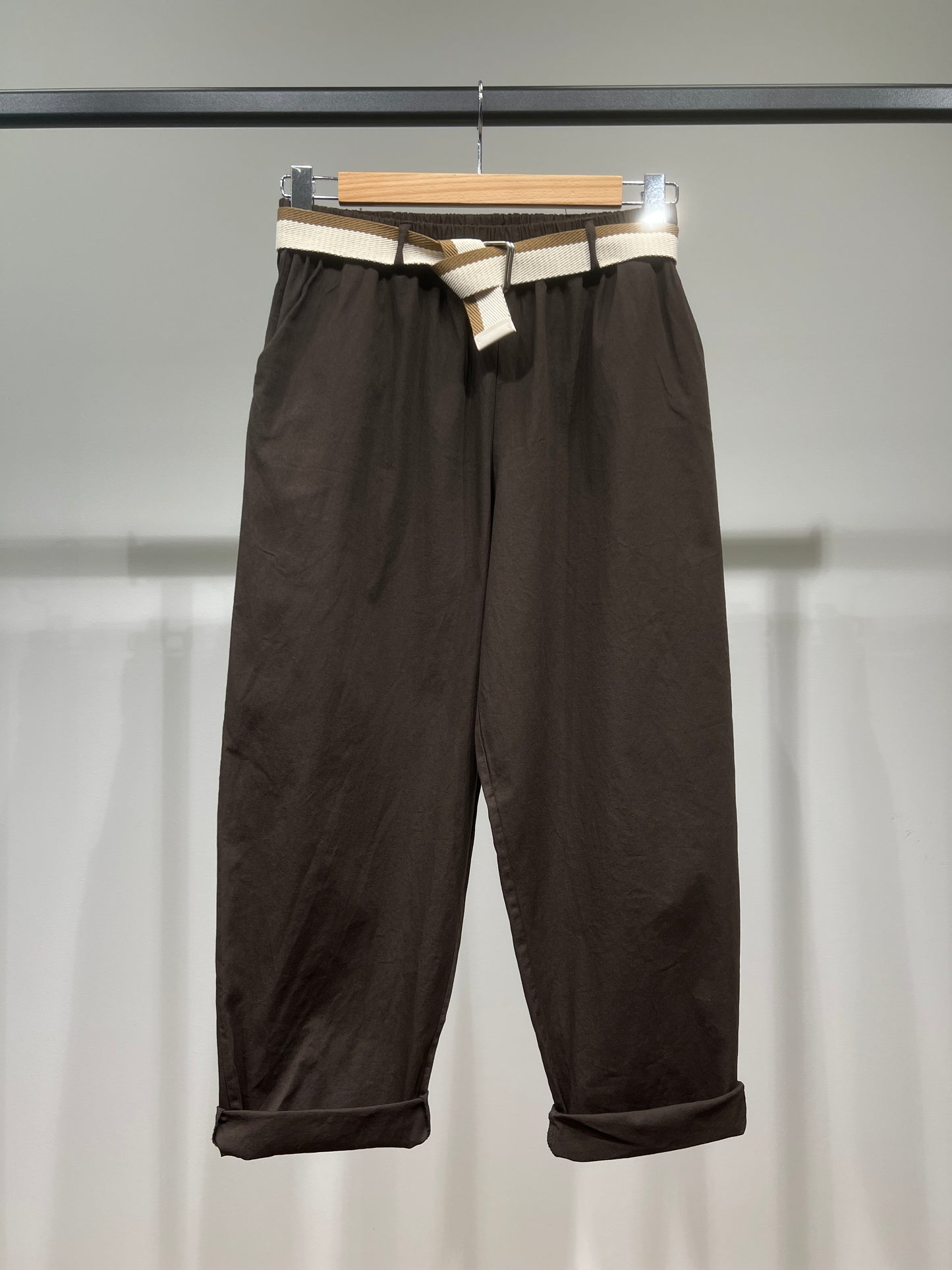 Pantalon Chino Large Coupe Ballon Taille Élastique Ceinture