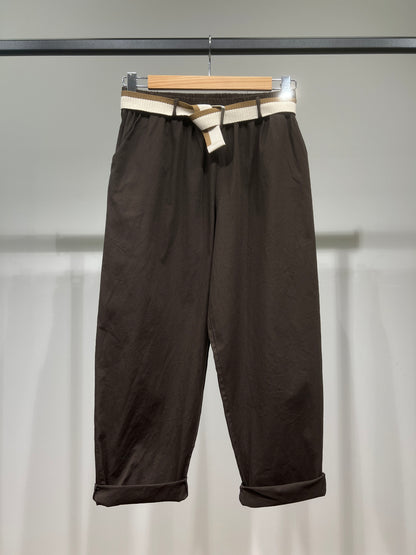 Pantalon Chino Large Coupe Ballon Taille Élastique Ceinture