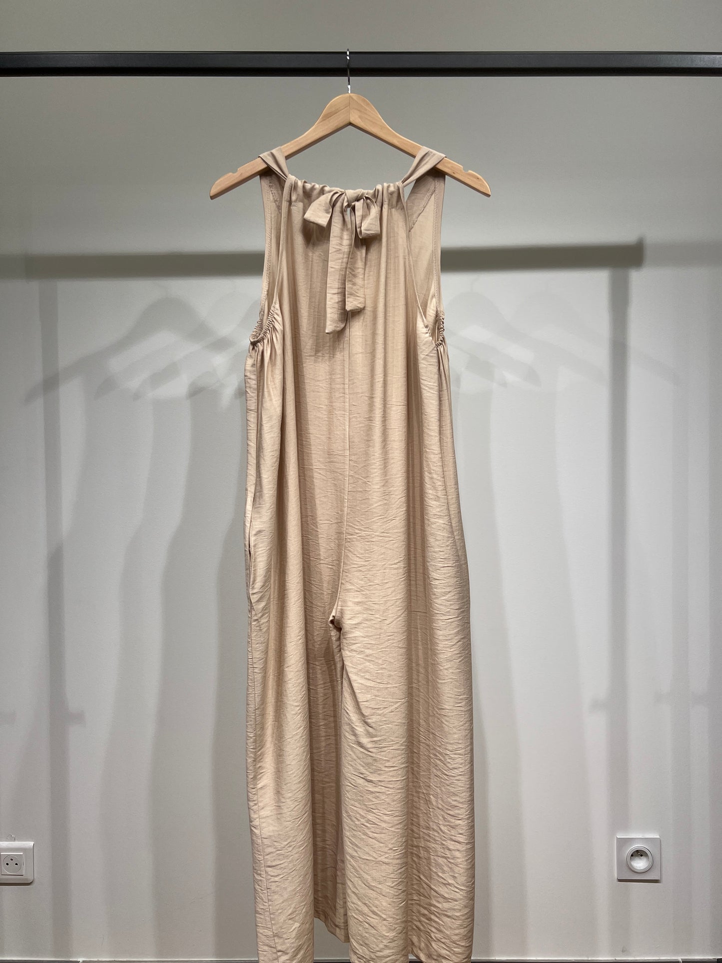 Combinaison Pantalon Fluide Coupe Palazzo Dos à Nouer Poches