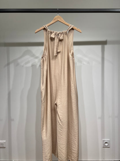 Combinaison Pantalon Fluide Coupe Palazzo Dos à Nouer Poches