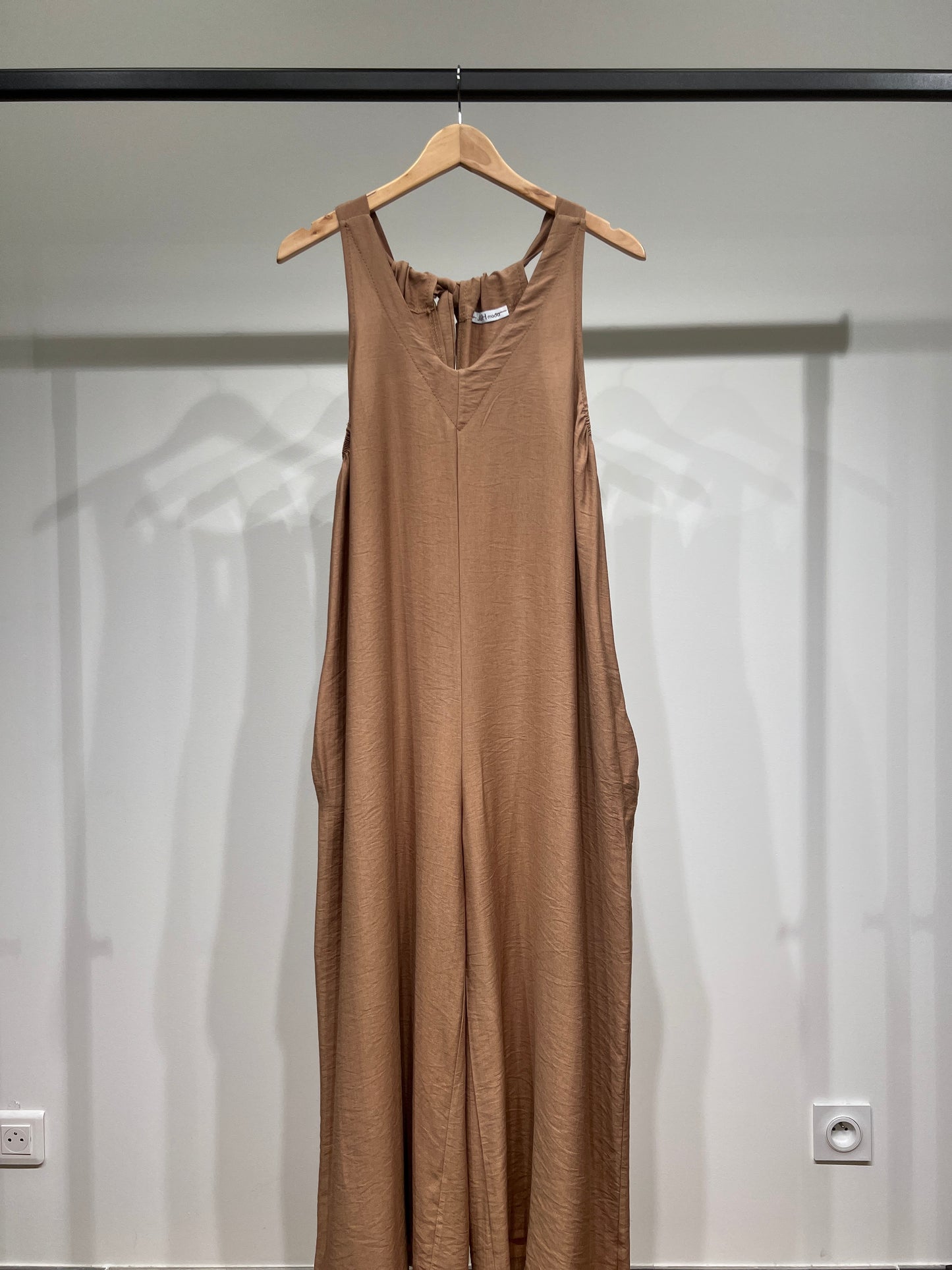 Combinaison Pantalon Fluide Coupe Palazzo Dos à Nouer Poches