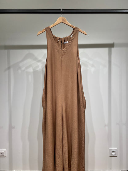 Combinaison Pantalon Fluide Coupe Palazzo Dos à Nouer Poches