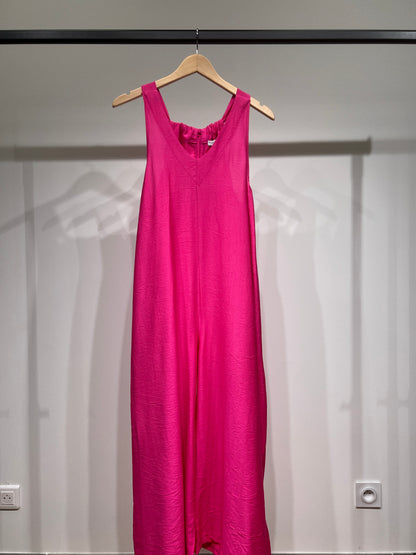 Combinaison Pantalon Fluide Coupe Palazzo Dos à Nouer Poches