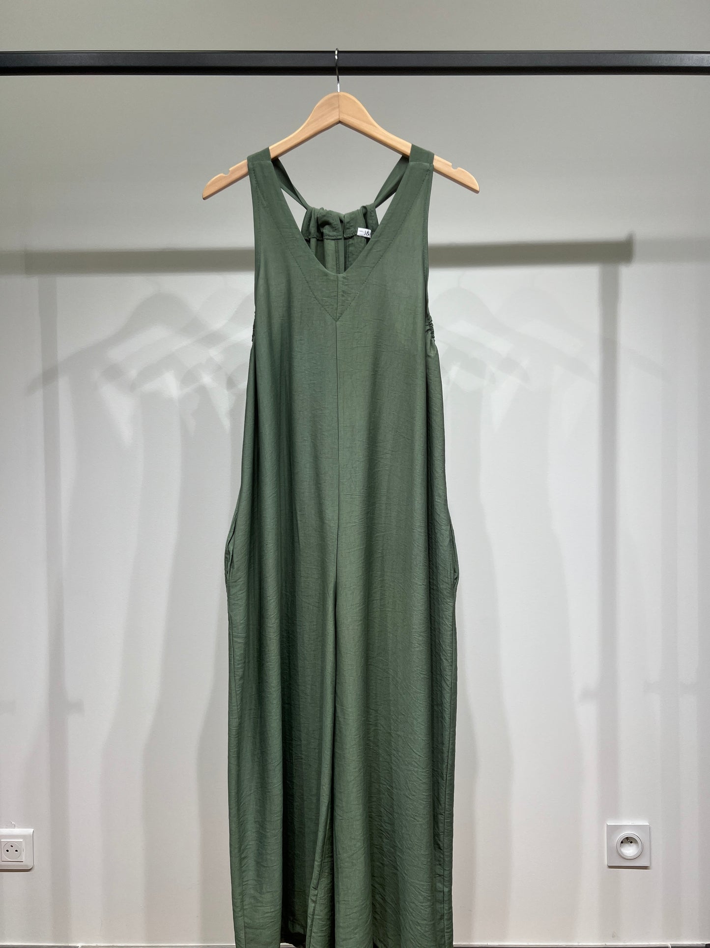 Combinaison Pantalon Fluide Coupe Palazzo Dos à Nouer Poches
