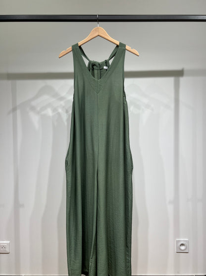 Combinaison Pantalon Fluide Coupe Palazzo Dos à Nouer Poches