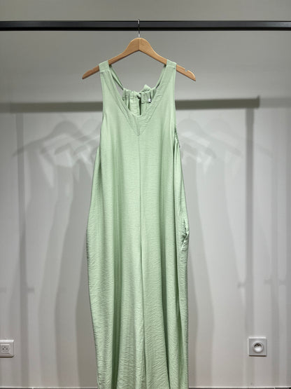 Combinaison Pantalon Fluide Coupe Palazzo Dos à Nouer Poches