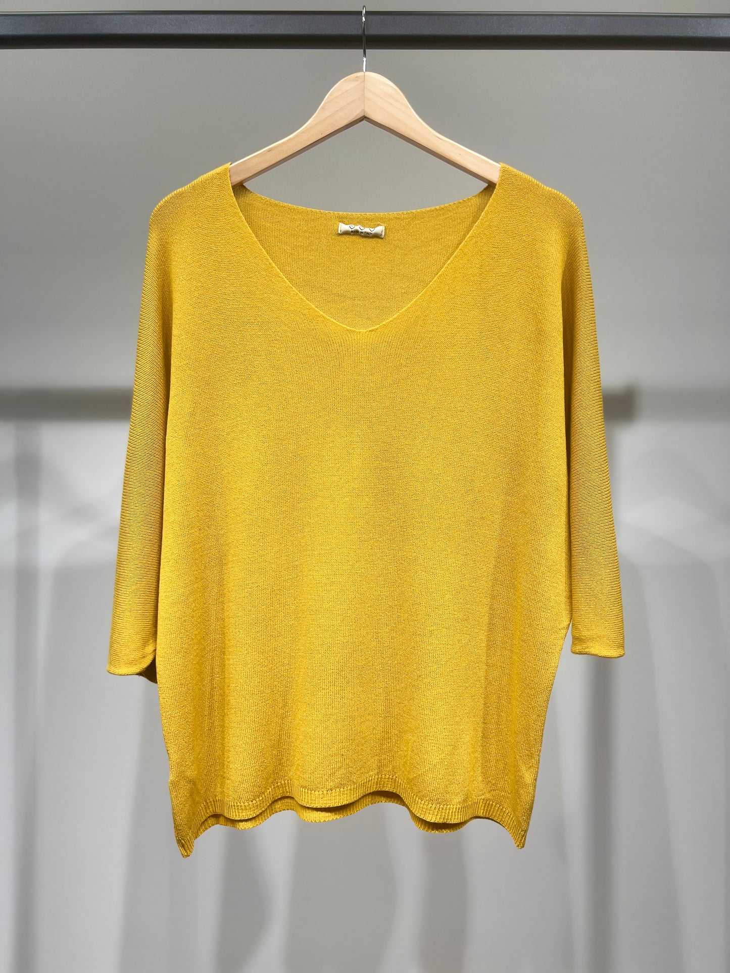 Modal V-Neck Long Sleeve Knit Sweater