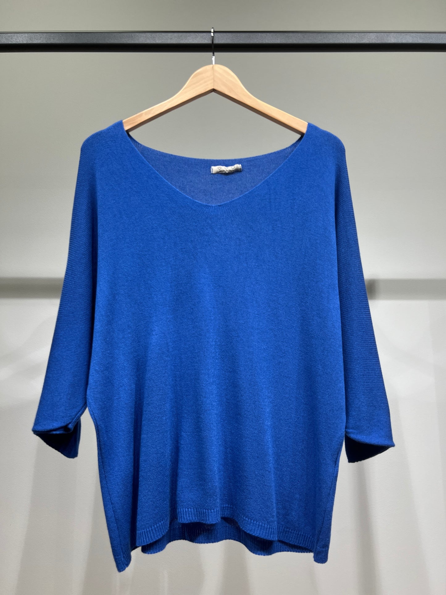 Modal V-Neck Long Sleeve Knit Sweater