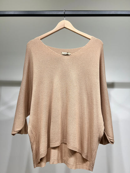 Modal V-Neck Long Sleeve Knit Sweater