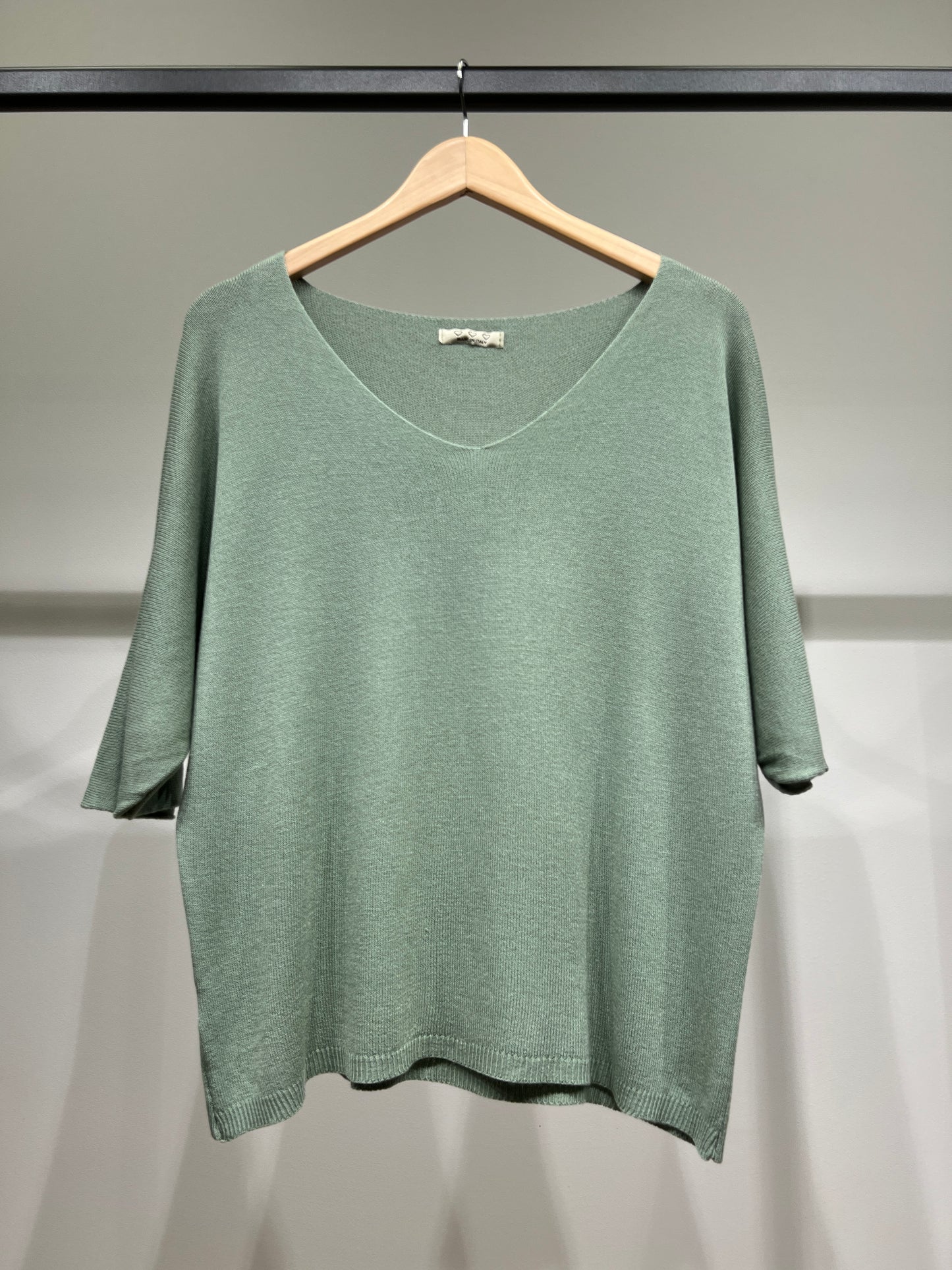 Modal V-Neck Long Sleeve Knit Sweater