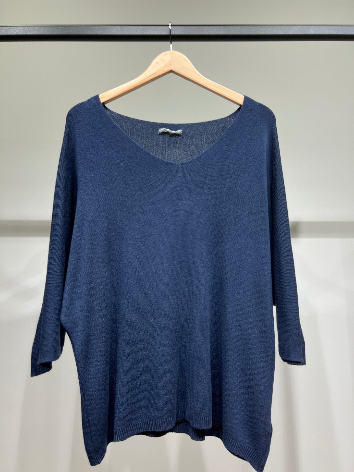Modal V-Neck Long Sleeve Knit Sweater