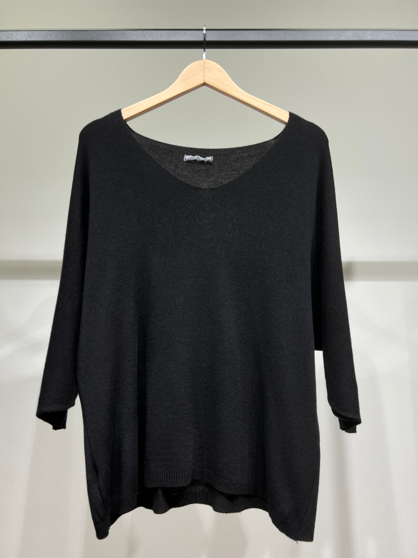 Modal V-Neck Long Sleeve Knit Sweater