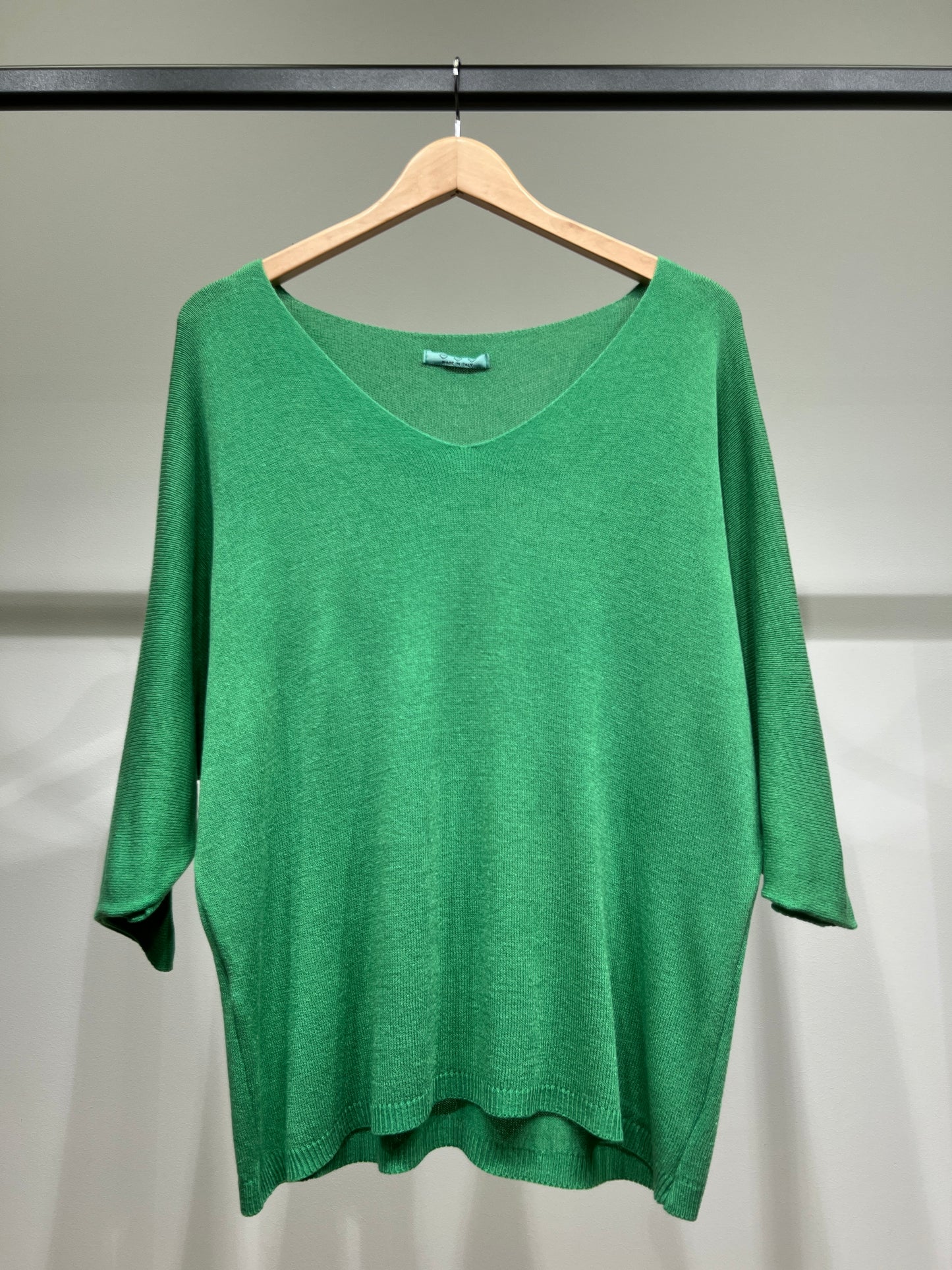 Modal V-Neck Long Sleeve Knit Sweater
