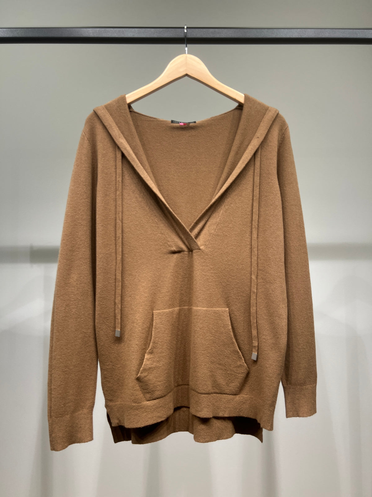 Sweatshirt Poche Kangourou à Capuche Col Châle