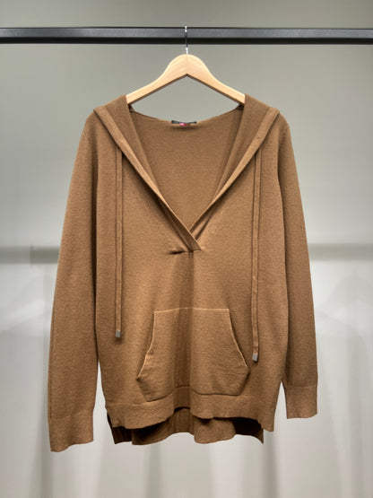 Sweatshirt Poche Kangourou à Capuche Col Châle