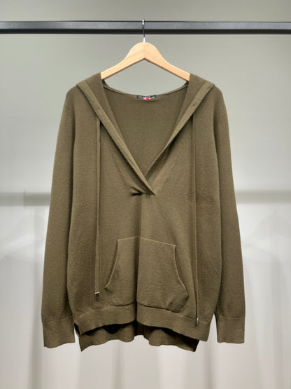 Sweatshirt Poche Kangourou à Capuche Col Châle