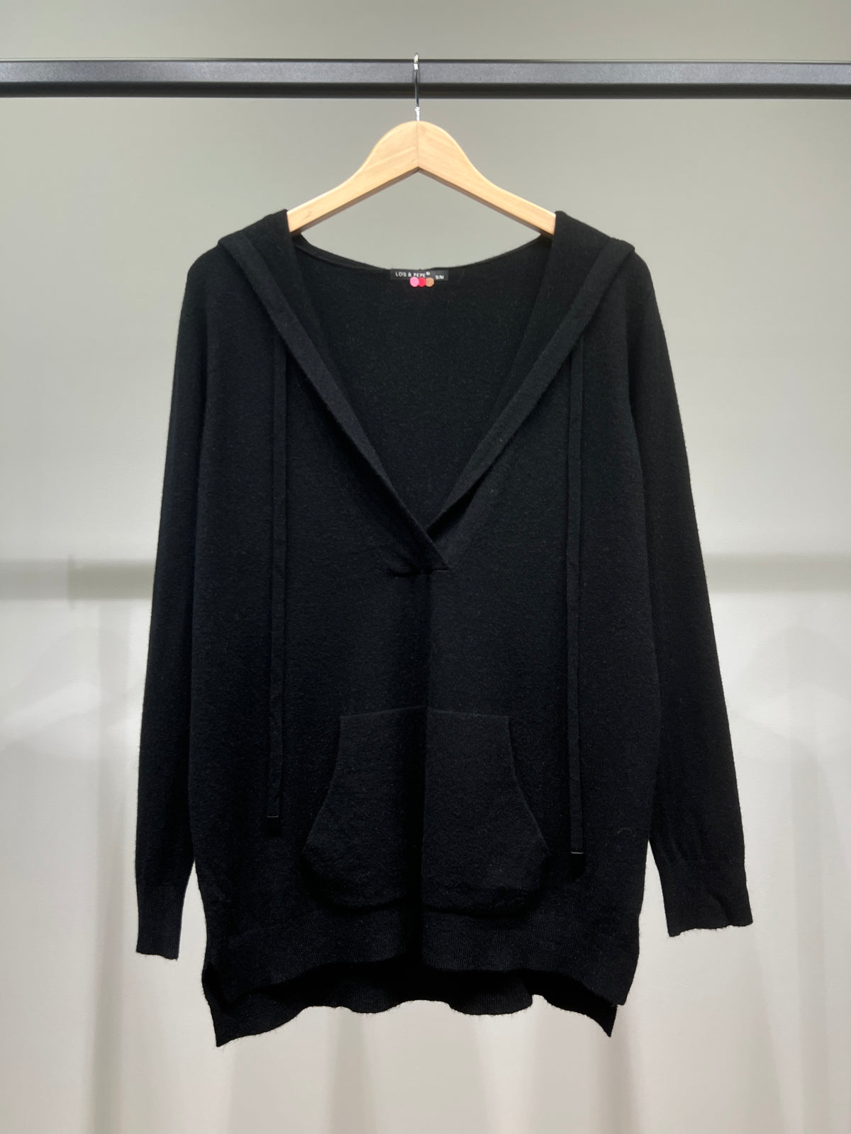 Sweatshirt Poche Kangourou à Capuche Col Châle