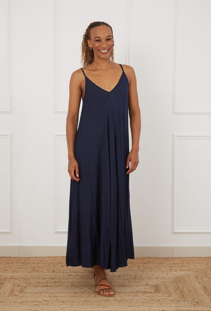 Robe Maxi Bretelle Fine 100% Viscose