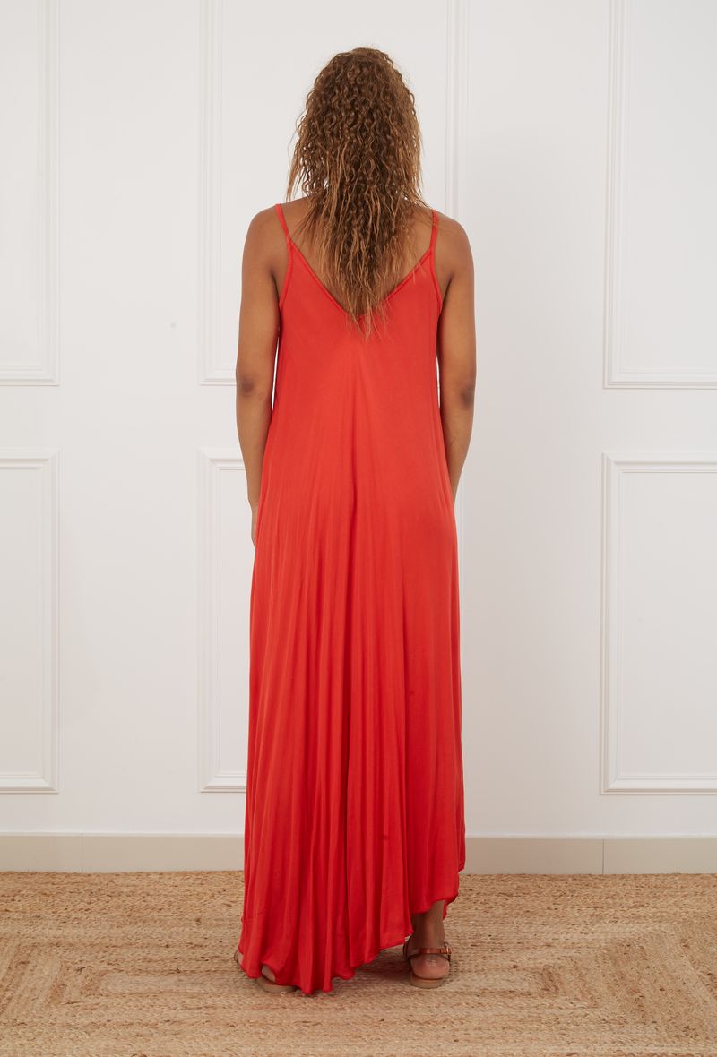 Robe Maxi Bretelle Fine 100% Viscose