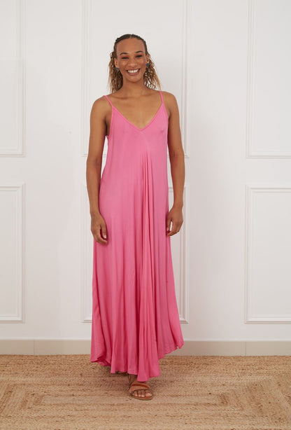 Robe Maxi Bretelle Fine 100% Viscose