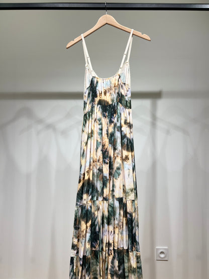 Robe D'été Tie and Dye avec Corde Décorative