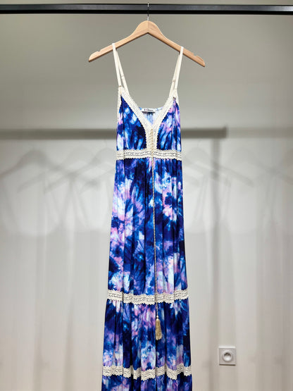 Robe D'été Tie and Dye avec Corde Décorative
