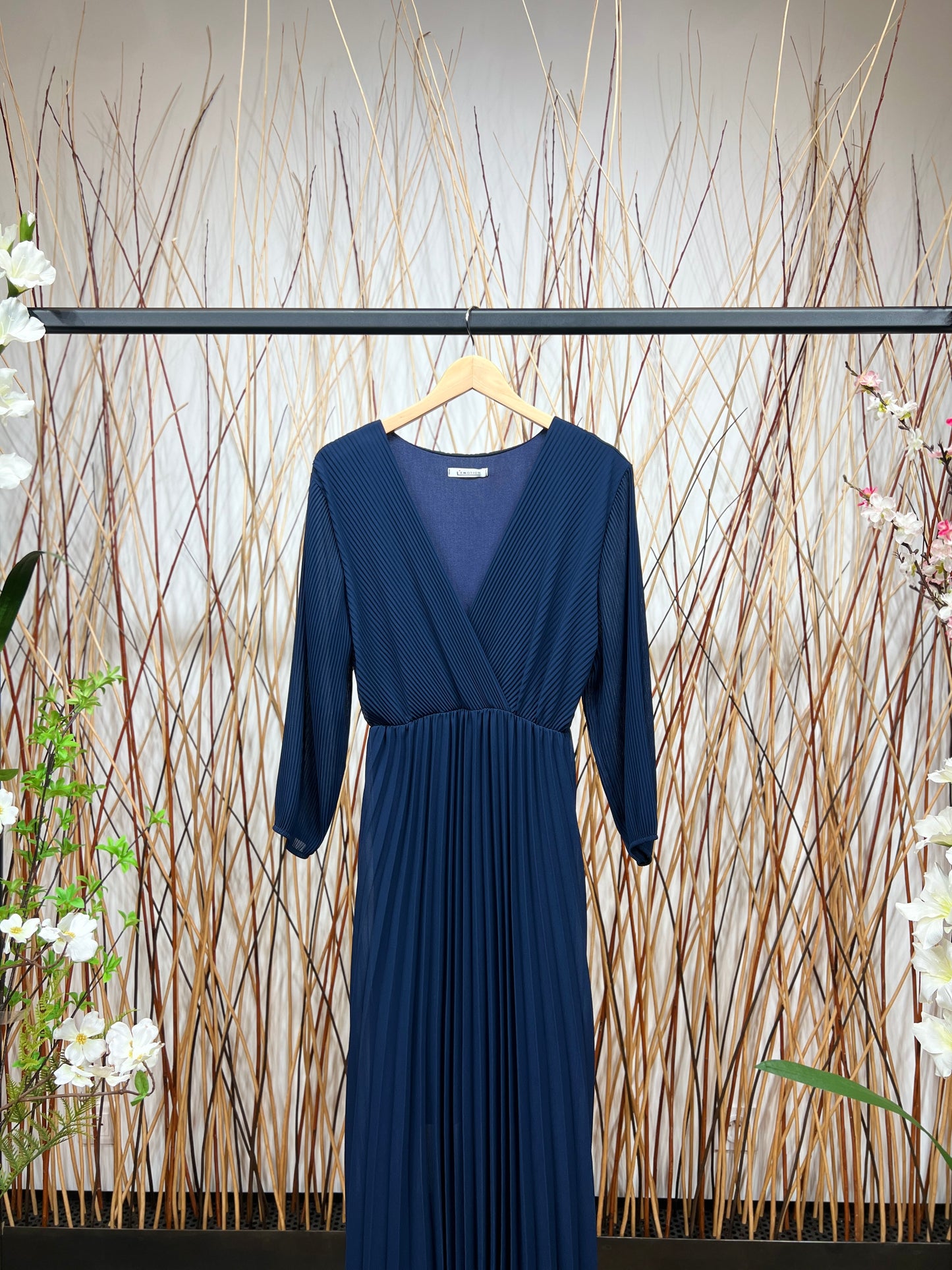 Robe Cache Cœur Plissé Couleur Uni Doublure Viscose