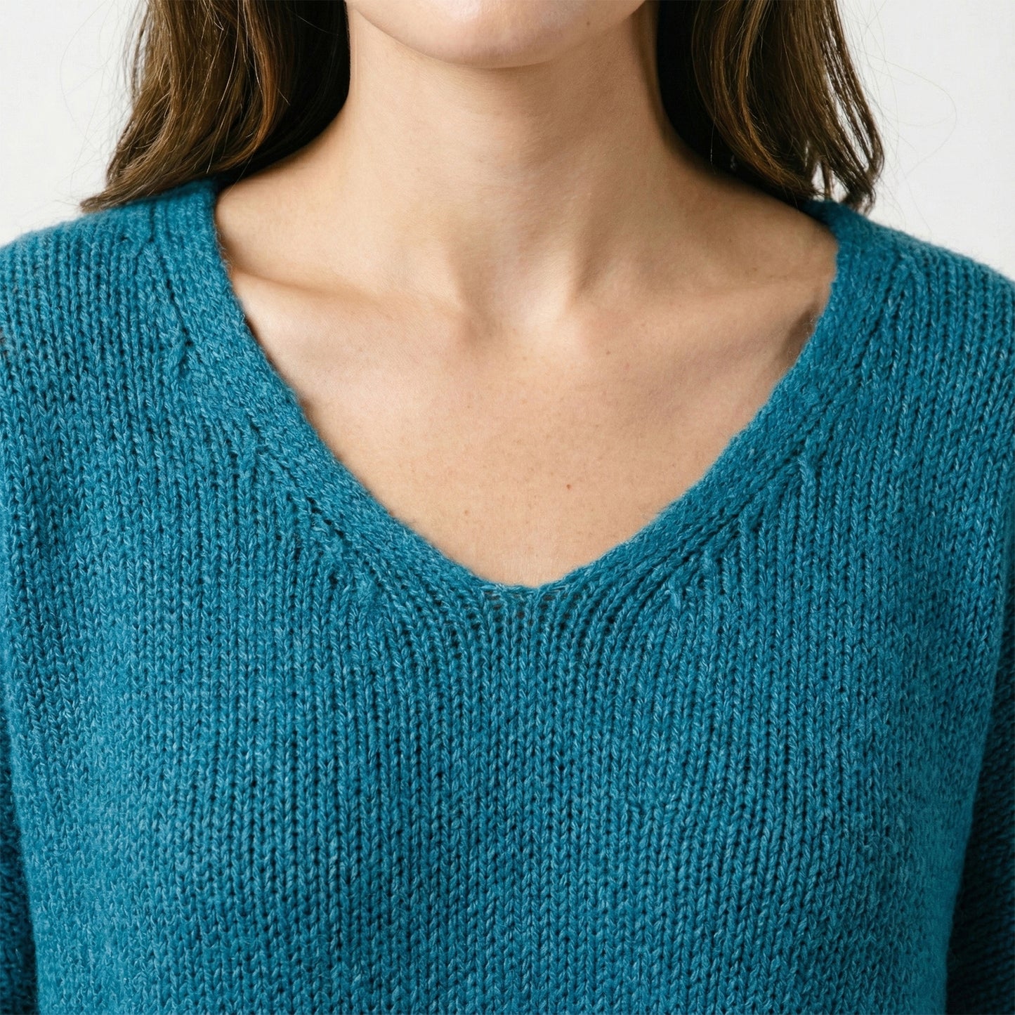 Long Sleeve Wide Knit Sweater Lurex 60% Mohair/Virgin Wool