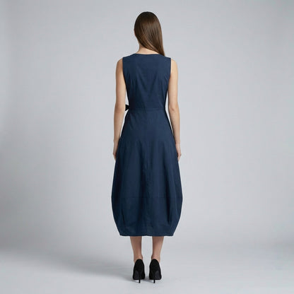 Robe Cache Cœur Poches Fonctionnelles Nœud Ajustable Taillé