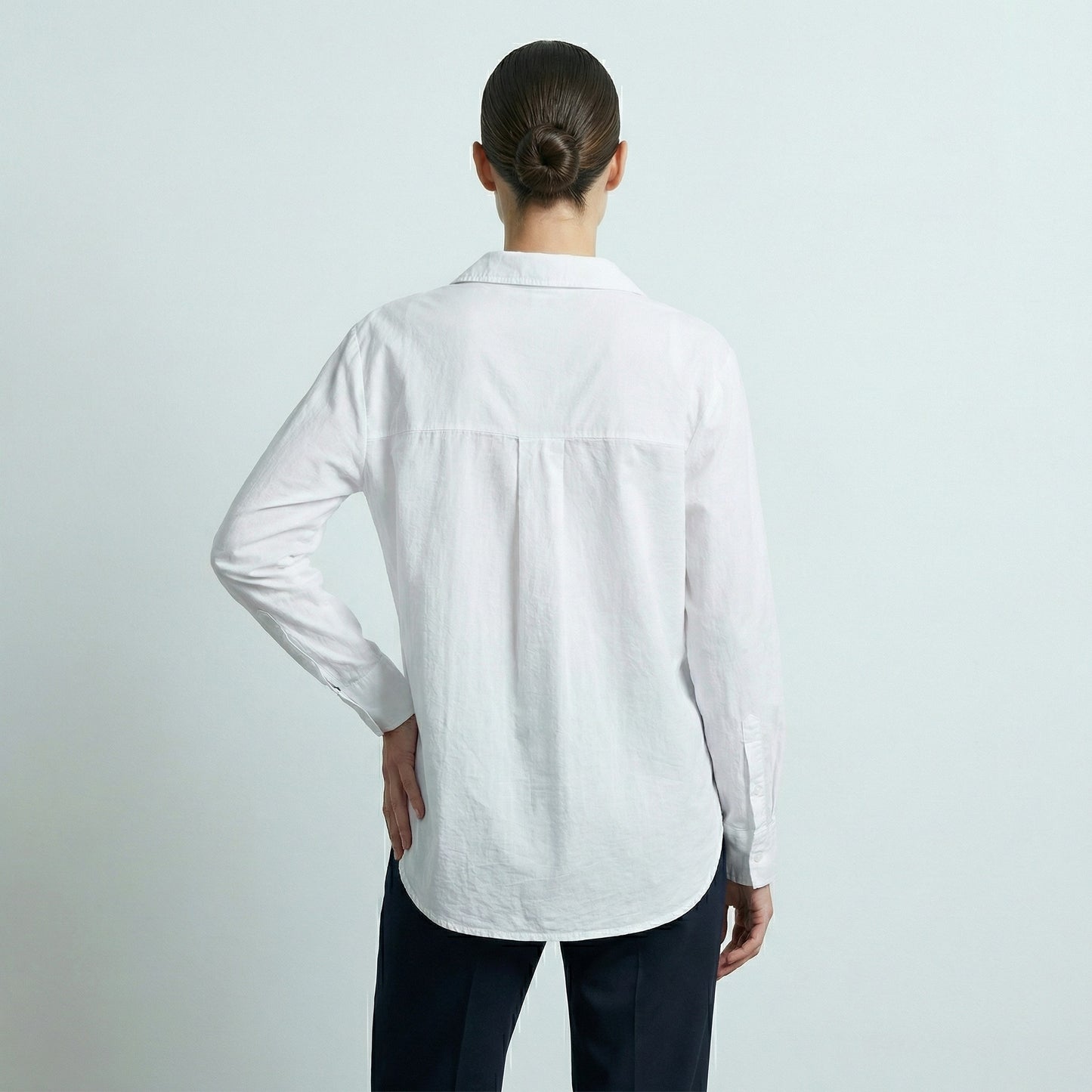 Chemise Légère Simple Stretch à Poche Poitrine 97% Coton