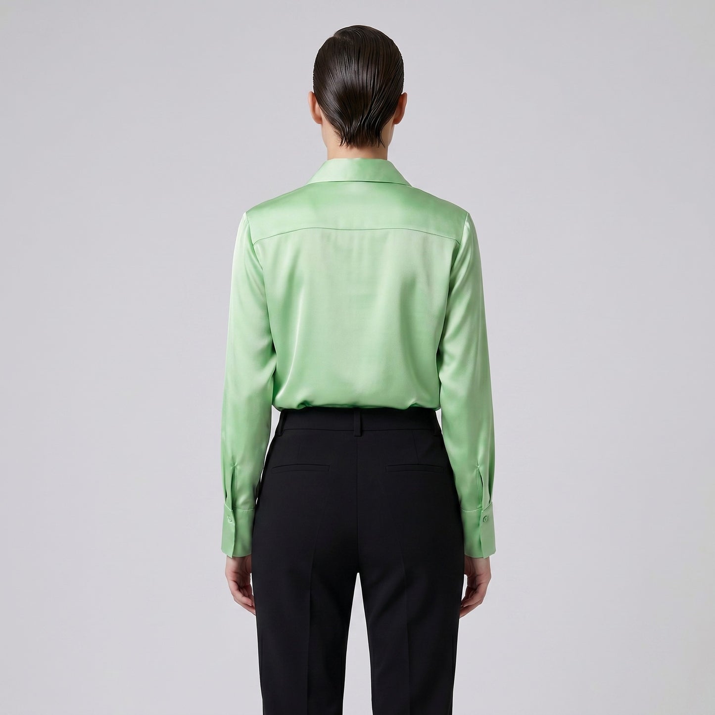 Chemise Simple Fluide Satiné Boutonnée