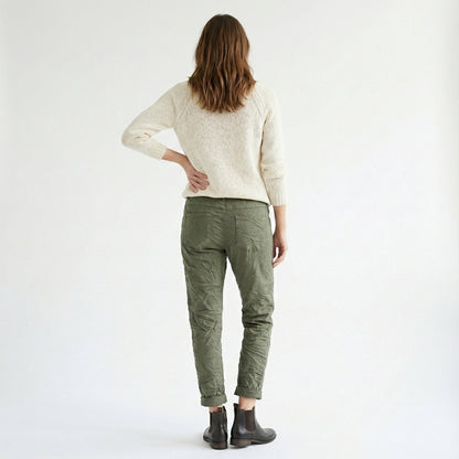 Stretch Viscose Drawstring Jeggings