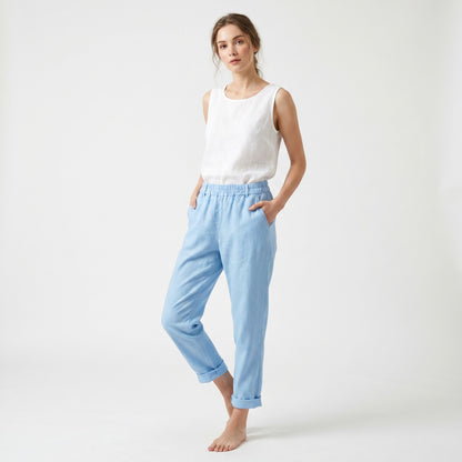 Pantalon Jegging Taille Élastique Coupe Ballon 95% Viscose