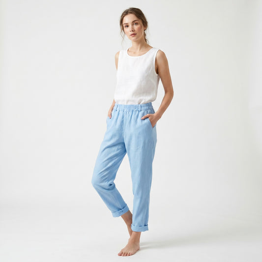 Pantalon Jegging Taille Élastique Coupe Ballon 95% Viscose