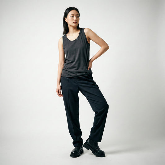 Débardeur Bretelles Larges Col Rond 100% Coton