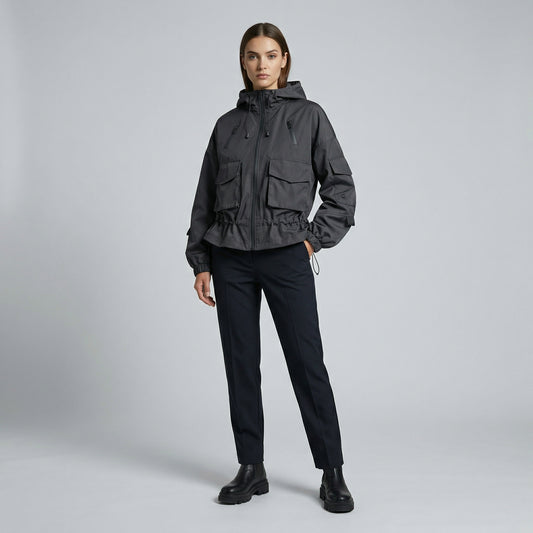 Veste Techwear Imperméable à Capuche Ajustable