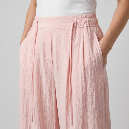 Pantalon Large Léger à Cordon Taille Élastique 100% Viscose