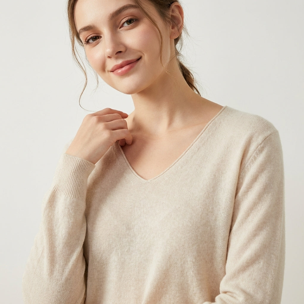 V-Neck Undershirt with Nylon Wool and Elastic Waist