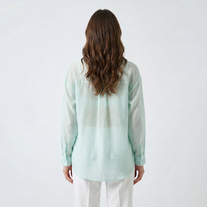 Chemise Légère Simple Confortable Large Satiné 90% Tencel