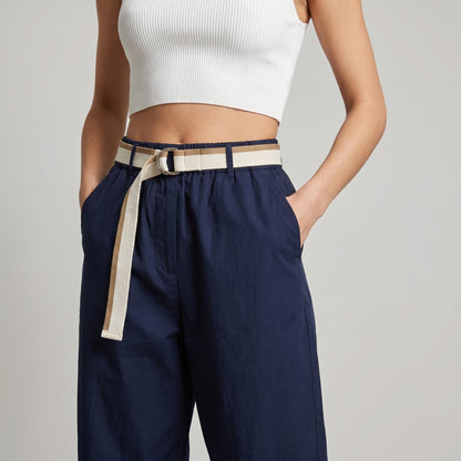 Pantalon Chino Large Coupe Ballon Taille Élastique Ceinture