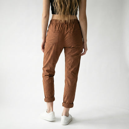 Stretch Viscose Drawstring Jeggings